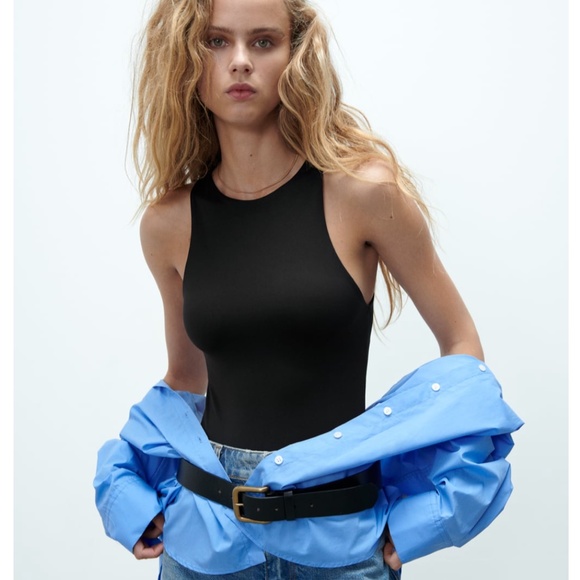 Zara || Black || Halterneck Bodysuit - Picture 1 of 6